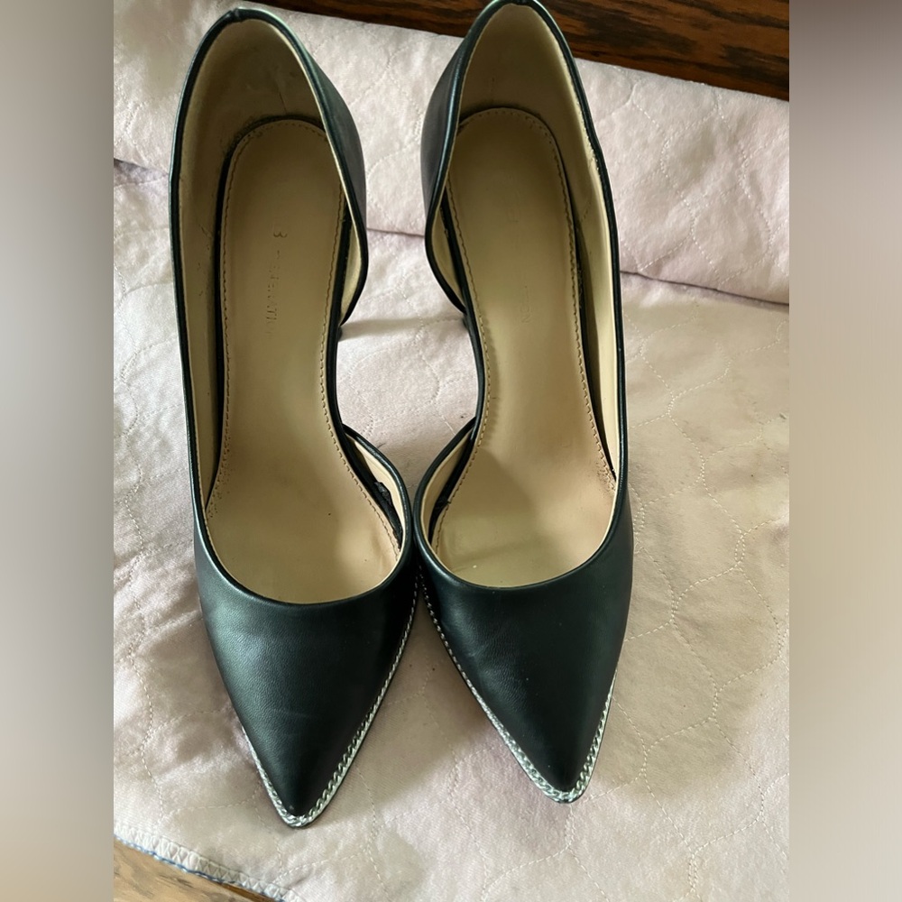BCBGeneration Heels Pumps 7.5 Black Harnoy D'Orsay Pumps 4" Heel Stones